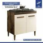 Balcão 2 Portas Para Cooktop 4 Bocas Sevilha Ypê/off White