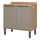 Balcão 2 Portas Para Cozinha 80cm Verace Havana/taupé - Mx Mó