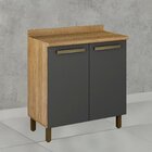 Balcão 2 Portas Perola Valdemóveis Cinamomo/grafite