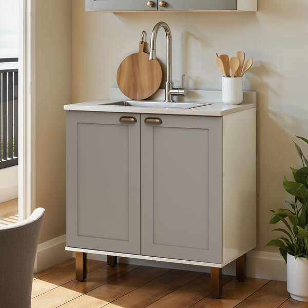 Balcão 2 Portas Sem Tampo 100% Mdf Americano Provençal Ilumin