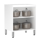 Balcão 70cm Branco 2 Portas Cinza Puro BP 82,5x70x53cm Spring Luciane