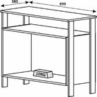 Balcão 3010 Mn/ptx - 900cm X 730cm X 380cm Preto