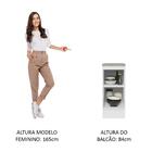 Balcão 35 Cm 1 Porta Branco/preto Lux Madesa