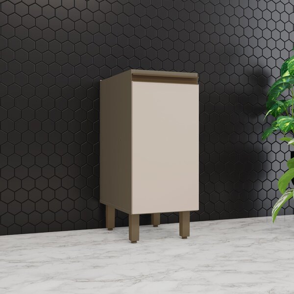 Balcão 35cm 1 Porta Com Tampo 100% Mdf Aurora Espresso Móveis