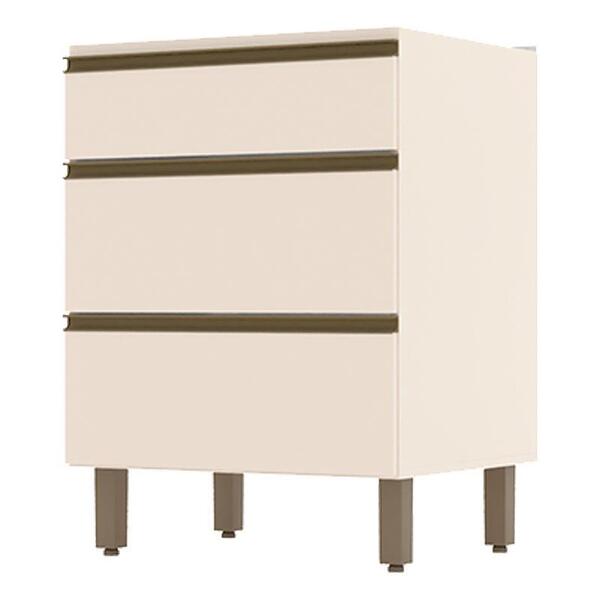 Balcão 3 Gavetas 60 Cm Évelin Off White – Henn
