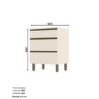 Balcão 3 Gavetas 60cm Connect Off White