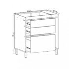 Balcão 3 Gavetas 80cm Denver Herval