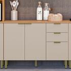 Balcão 3 Portas 120cm 2 Gavetas Selene Linea Brasil