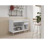 Balcão 3 Portas 1 Gaveta 120cm Com Tampo Line Supremo