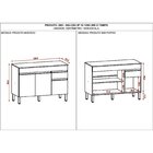 Balcão 3 Portas 1 Gaveta 120cm Com Tampo Line Supremo