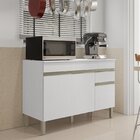 Balcão 3 Portas 1 Gaveta 120cm Com Tampo Line Supremo