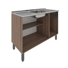 Balcão 3 Portas 1 Gaveta 120cm Sem Tampo Raissa Móveis Sul