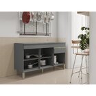 Balcão 3 Portas 1 Gaveta 150cm Com Tampo Line Gris