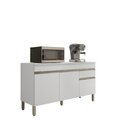 Balcão 3 Portas 1 Gaveta 150cm Com Tampo Line Supremo