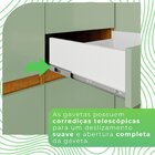 Balcão 3 Portas 2 Gavetas 100% Mdf Paloma Cinamomo / Verde Me