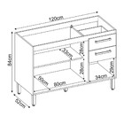 Balcão 3 Portas 2 Gavetas 120cm Miss Demóbile