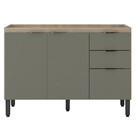 Balcão 3 Portas 2 Gavetas 120cm Sem Tampo Firenze Demobile