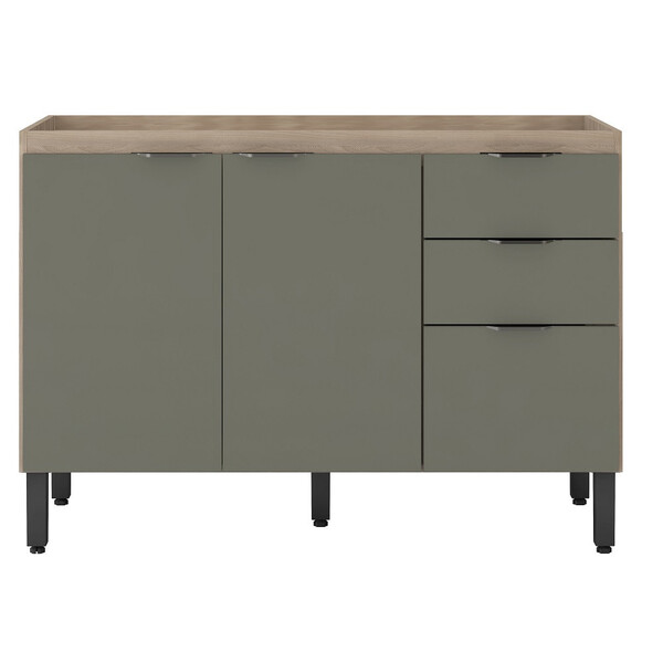 Balcão 3 Portas 2 Gavetas 120cm Sem Tampo Firenze Demobile