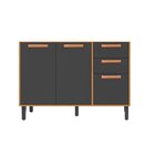 Balcão 3 Portas 2 Gavetas 120cm Sem Tampo Nápoles Itatiaia Ci