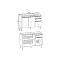 Balcão 3 Portas 2 Gavetas 120cm Veneza Atualle