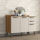 Balcão 3 Portas 2 Gavetas Bella Sallêto Móveis Cinamomo/off W