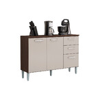 Balcão 3 Portas 2 Gavetas Com Tampo Lavínia Poquema