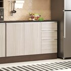 Balcão 3 Portas 2 Gavetas Com Tampo Paris  Amêndoa/arena