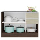 Balcão 3 Portas 2 Gavetas Com Tampo Paris  Amêndoa/arena