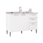 Balcão 3 Portas 2 Gavetas Sem Tampo Esmeralda Poquema