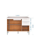 Balcão 3 Portas 2 Gavetas Sem Tampo Esmeralda Poquema