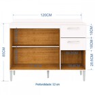 Balcão 3 Portas 2 Gavetas Sem Tampo Lavínia Poquema