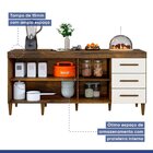 Balcão 3 Portas 3 Gavetas Atenas Ypê/off White