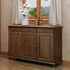 Balcao 3 Portas 3 Gavetas Madeira Maciça 8927 Rubi Fnt