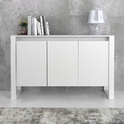 Balcão 3 Portas Branco Office 84x136x36cm Tecno Mobili
