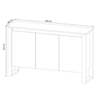 Balcão 3 Portas Branco Office 84x136x36cm Tecno Mobili