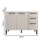 Balcao 3 Portas C/ 2 Gaveteiro 1,20 Mad Versalhes C/ Tampo No