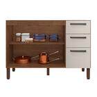 Balcao 3 Portas C/ 2 Gaveteiro 1,20 Mad Versalhes C/ Tampo No