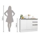 Balcão 3 Portas E 2 Gavetas Com Tampo Paris Branco