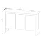 Balcão 3 Portas Nogal Office 84x136x36cm Tecno Mobili