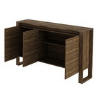 Balcão 3 Portas Nogal Office 84x136x36cm Tecno Mobili