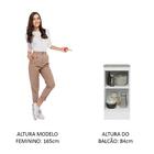 Balcão 40 Cm 1 Porta Branco/preto Lux Madesa