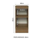 Balcão 40 Cm 1 Porta Rustic/preto Lux Madesa