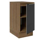 Balcão 40 Cm 1 Porta Rustic/preto Lux Madesa