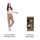 Balcão 40 Cm 1 Porta Rustic/preto Lux Madesa