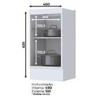 Balcão 40cm 1 Porta 100% Mdf Com Tampo Americana Branco Hp -