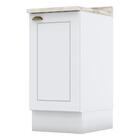 Balcão 40cm 1 Porta 100% Mdf Com Tampo Americana Branco Hp -