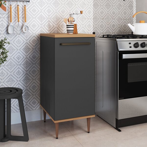 Balcão 40cm 1 Porta Isabelle Freijó/grafite