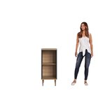 Balcão 40cm 1 Porta Isabelle Freijó/grafite