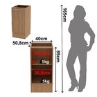 Balcão 40cm Com 1 Porta 1 Prateleira E Rodapé Cz Amendoa