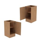 Balcão 40cm Com 1 Porta 1 Prateleira E Rodapé Cz Amendoa